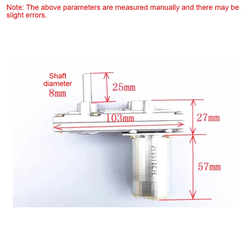 12V 24V 45-200RPM High Torque DC Worm Gear Box Motor Speed Reducer Motor 7-shaped 555 Metal Gear Reciprocating Mechanism Motor images - 6