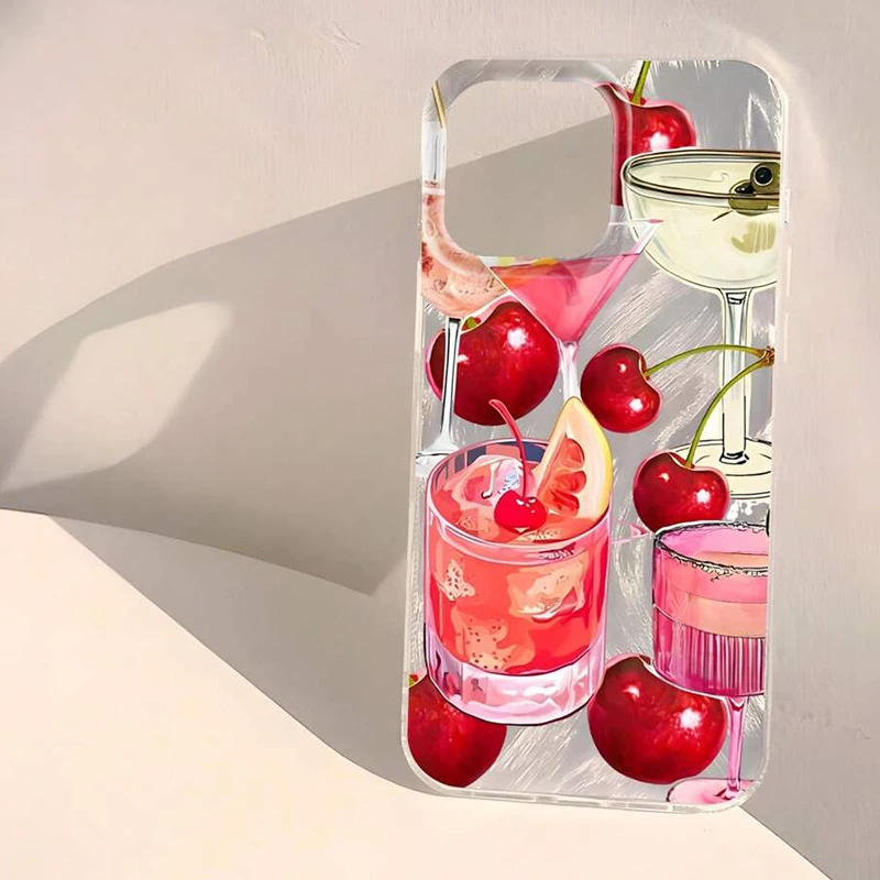 Cherry Pattern IMD Phone Case Cover