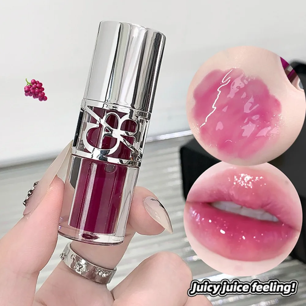 Gloss à lèvres effet miroir gris café transparent, hydratant et repulpant, longue tenue, effet huileux et juteux._voghion.com