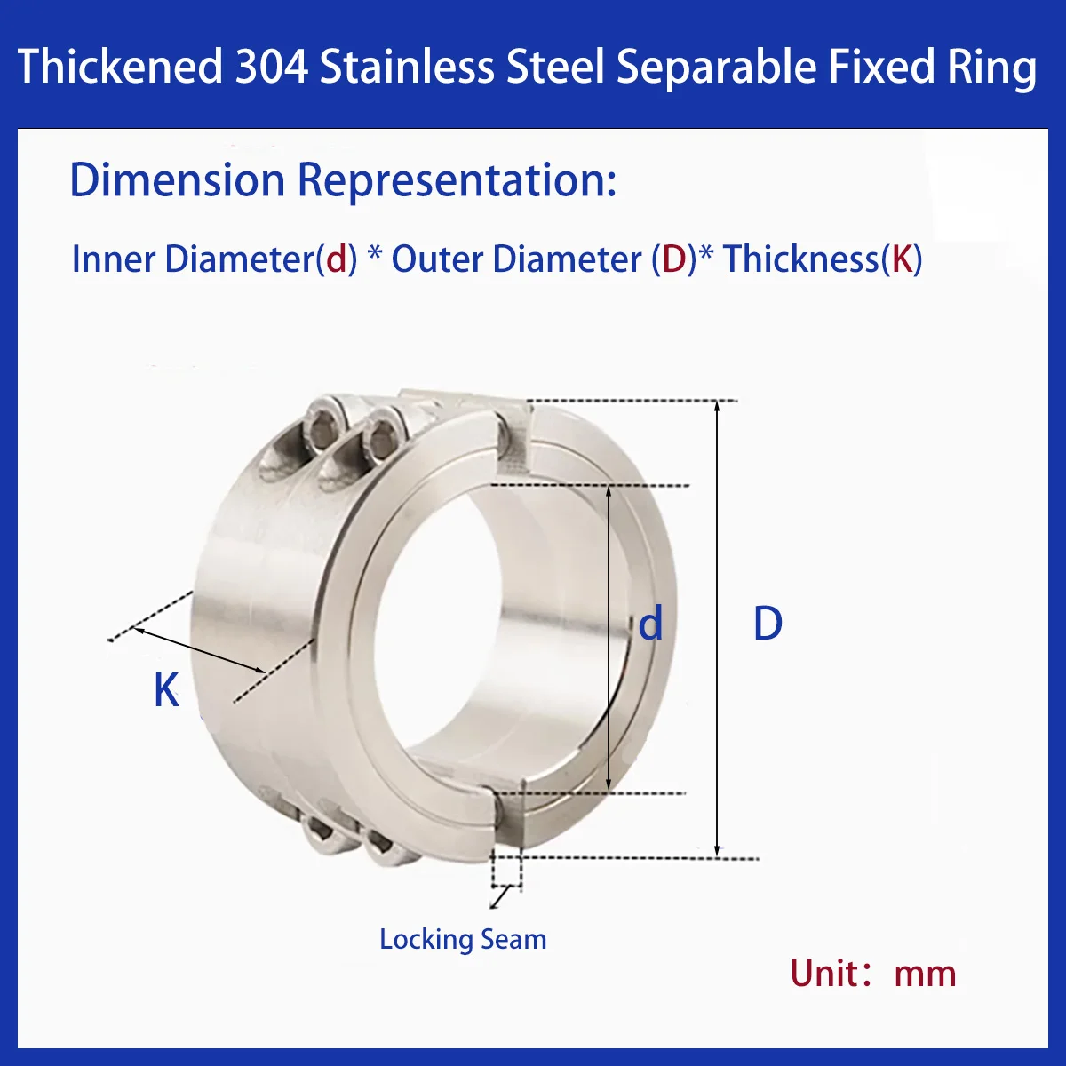 Thickened 304 Stainless Steel Separable Fixed Ring/ Thrust Limit Ring ...