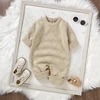0-18m Baby Rompers Clothes Solid Color Long Sleeves Knitted Newborn Boys Girls Knitted Jumpsuits Infant Toddler Playsuits Outfit