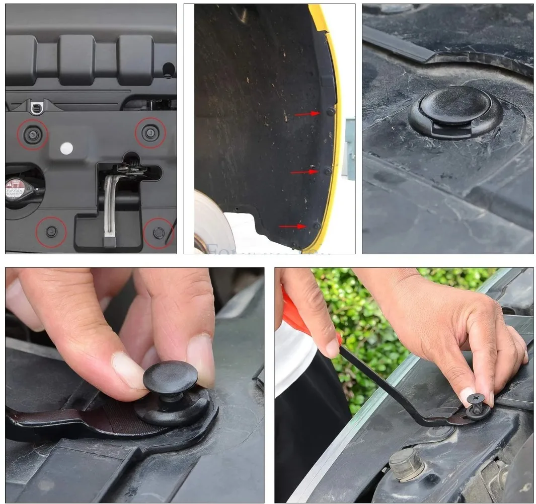 680-50Pcs Auto Fastener Clips Car Body Push Retainer Pin Rivet Bumper Door Trim Panel Retainer Fastener Kit Auto Removal Tool images - 6