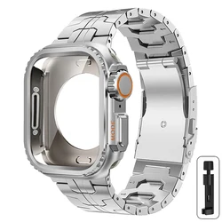 Luxury Titanium Strap and Metal Case - Series6SE54 44mm (Silver)