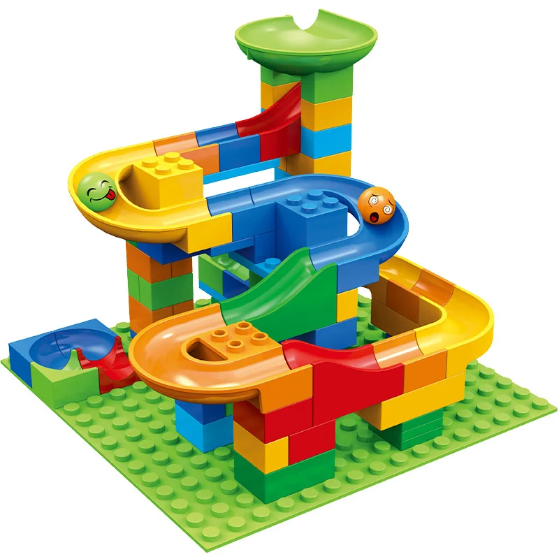 Cross-border assembled track building blocks small particles kidsren's DIY variety ball building blocks particles and a certa...