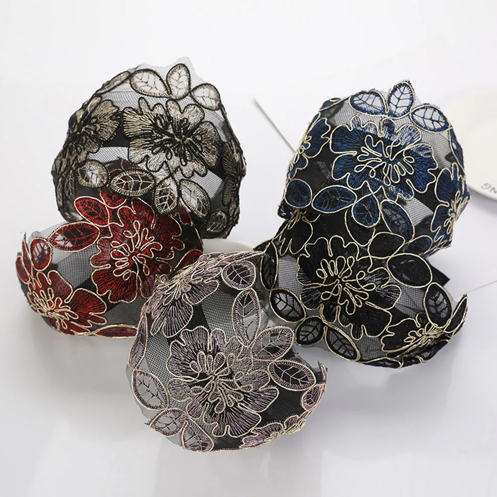 Description Picture 5 of itemAdjustable Vintage Toothed Silk Broadside Floral Printed Head Hoop Hair Accessories Hair Bands Headband