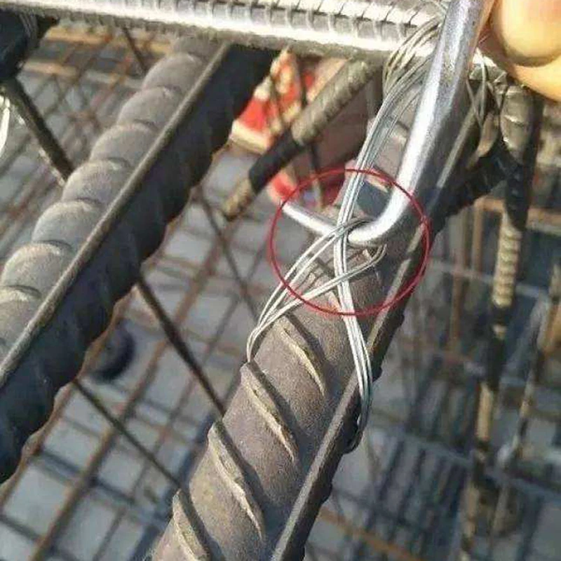 Thread Rebar Tie Wire Twister With Hook Hand Binding Steel Bars Hand Fence Tools Construction Hook rebar tie wire twister