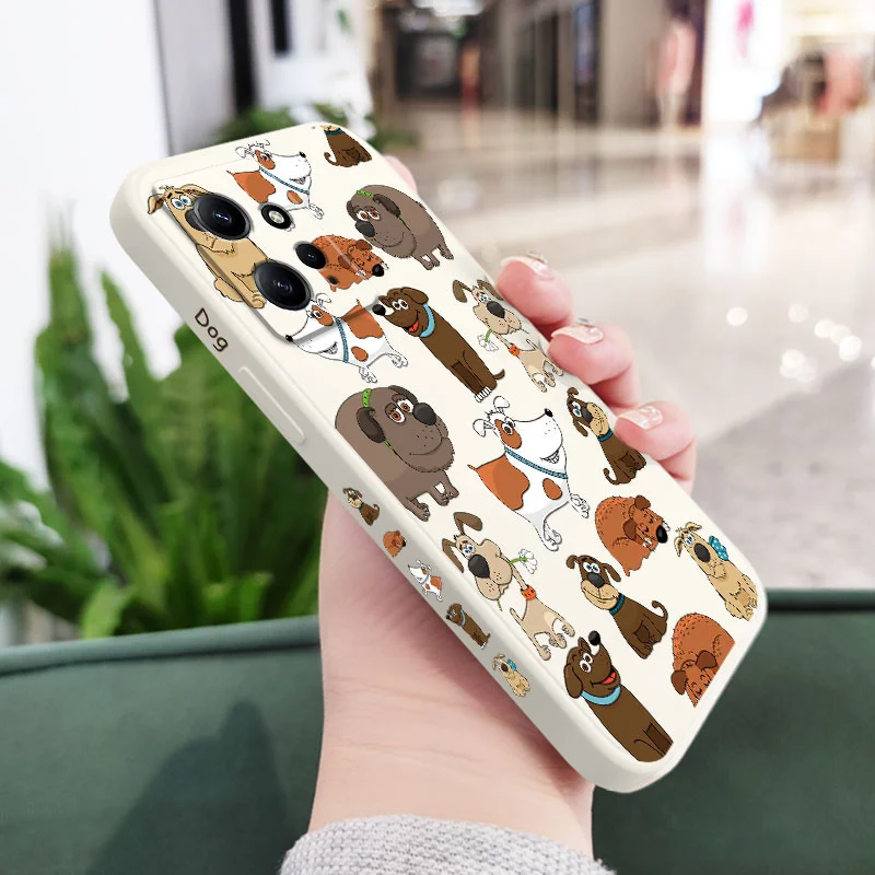 Adorable Dog Pack Liquid Silicone Phone Case Cover