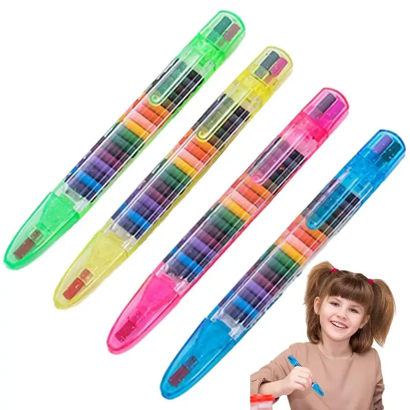 

Drawing Pens For Artists Oil Pastels 4pcs Safe Paint Marker Oil Pastels 20 Colors Odorless Wax Crayons Replaceable Paint Marker