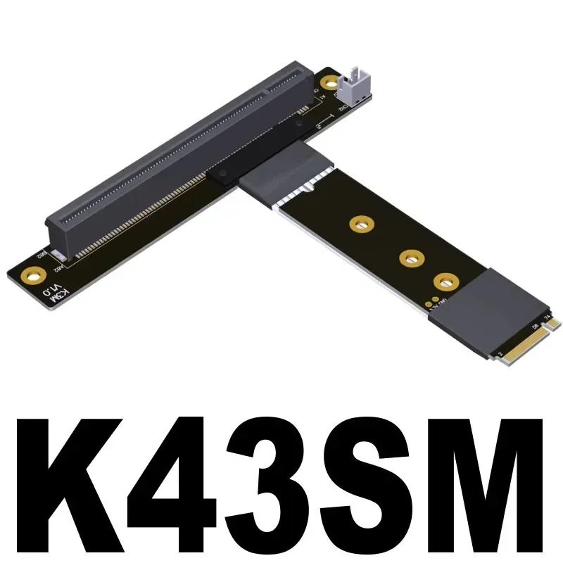 Ngff Nvme para Pcie 16x 4.0 Riser Cabo Pcie X16 Nvidia Extensor de Placa Gráfica Amd Ssd M-key Gen4 Stx Mainboard - Imagem 3