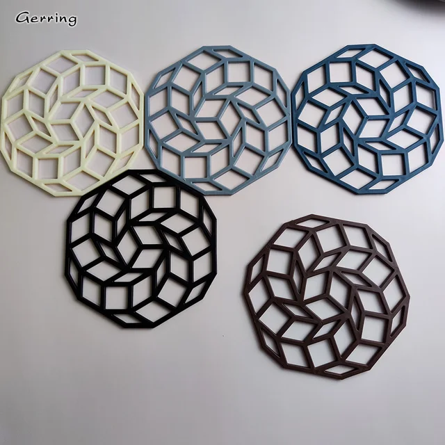 Gerring Konyha Szilikon Szőnyeg Északi Háztartási Teáscsésze Nem Csúszás Hőálló Tálalevelek Szemüvegek Műanyag Asztal Szőnyege - Image 2