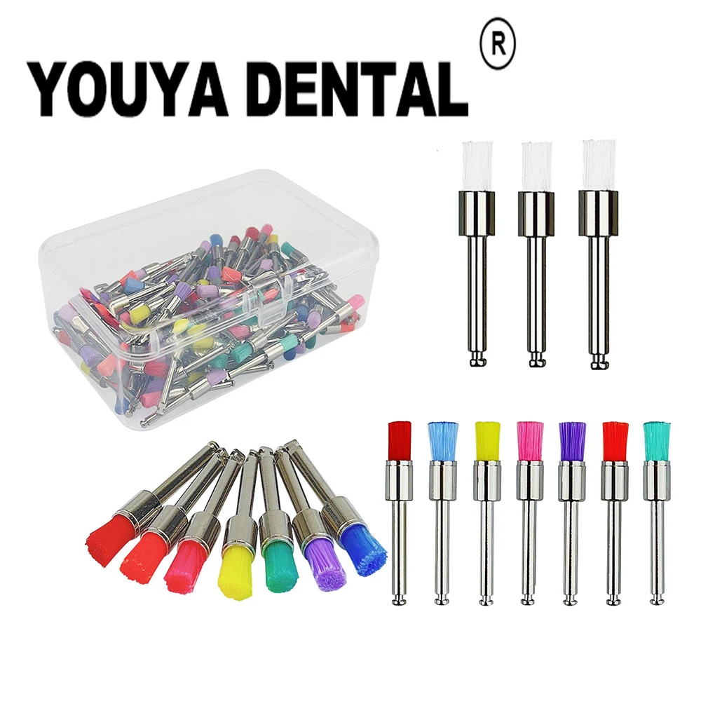 100pcs Dentist Prophylaxis Brushes Disposable Dental Polisher Brushes