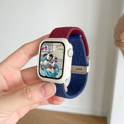 Vibrant Candy Color - Clash Case & Strap Set for 44mm Series 456SE (Wh - wine - red - blue)