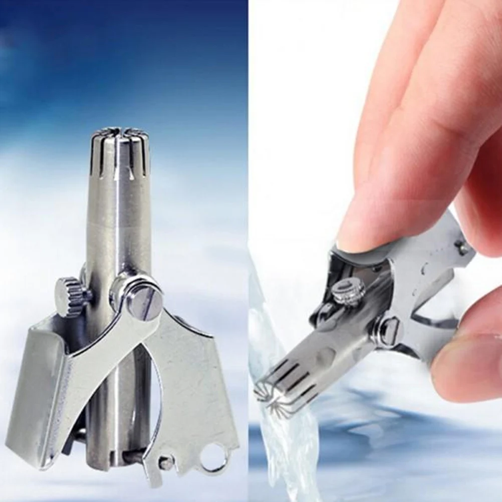 Nose Trimmer for Men Stainless Steel Manual Trimmer for Nose Vibrissa Razor Shaver Washable Portable Ear Hair nose hair trimmer electric nose and ear trimmer ear hair trimmer