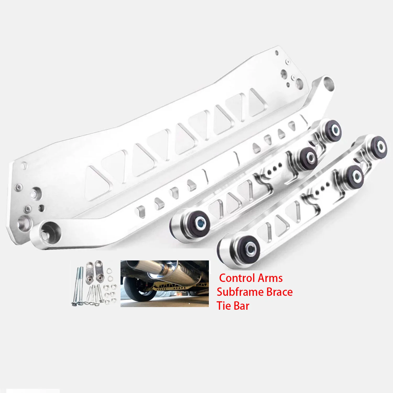 F7 Billet Rear Subframe Brace Control Arm LCA Tie Bar For 96-00 Honda Civic EK E - Foto 4