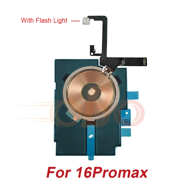 Universal Wireless Charging Coil Sticker with Flashlight and Flex Cable - Enhanced Charger Repair Accessory