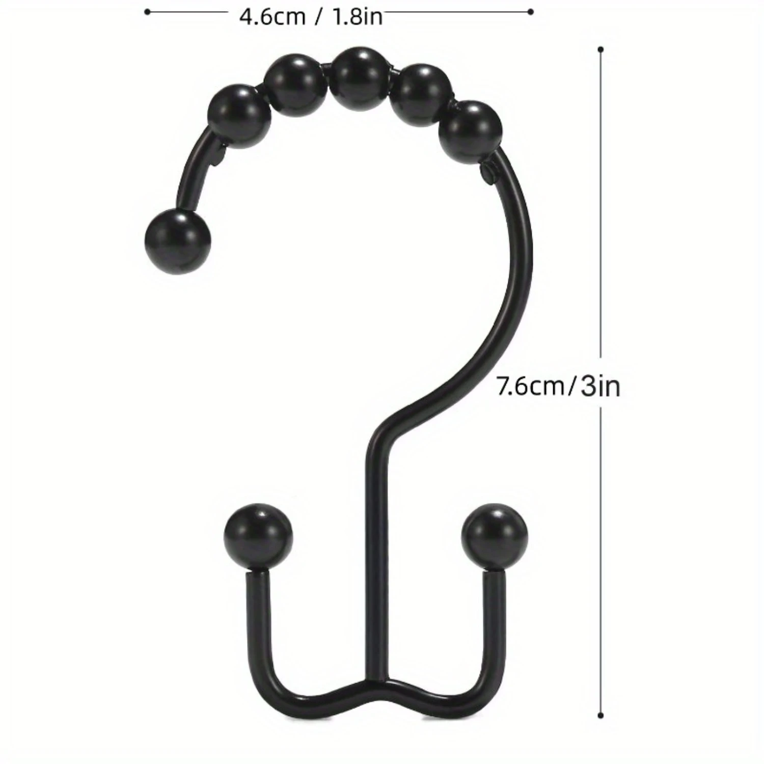 20Pcs Random Colour Shower Curtain , Shower Curtain Rings, Durable Rust Proof , Rings For Curtain, Double