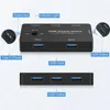 MZX KVM USB Switcher KM Switch Selector 2.0 Hub 2 Hosts Computer Laptop PC Desktop Accessories Share Printer Keyboard Mice Hubs 2