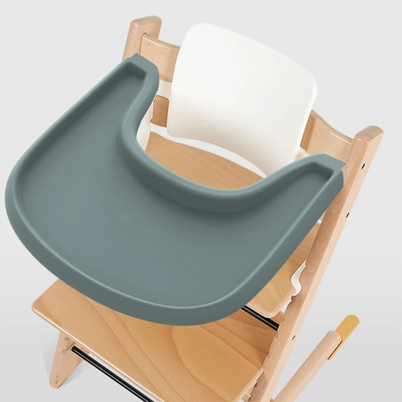 Non Slip High Chair Tray Silicone Mat Hassle Free Feeding Solution Protective Cushion Pad Solid for Stokke High Chairs