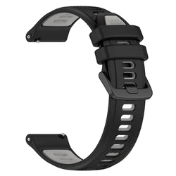 Enhanced Sports Silicone Watch Band - 20mm & 22mm Strap - 1pcs 22mm (Black Gray)