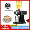 220V Electric Coffee Grinder Stainless Steel Coffee Beans Grinder Automatic Detachable 8 File Adjustable Plane Burr Grinder 1