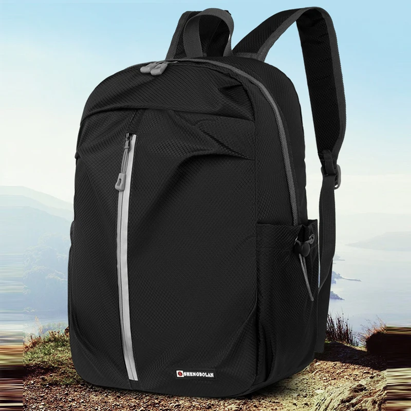 Outdoor sports shoulder bag, ultra light and large capacity folding backpack, hiking backpack suitable for hiking, cycling, and