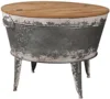 Shellmond Rustic Distressed Metal Accent Cocktail Table with Lift Top 20", Gray 1