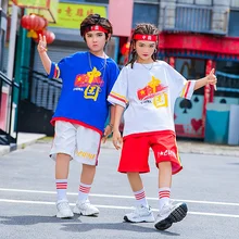 

Children's hip hop suit boys' hip hop Suit Girls' Jazz Dance suit children's hiphop performance trendy suit