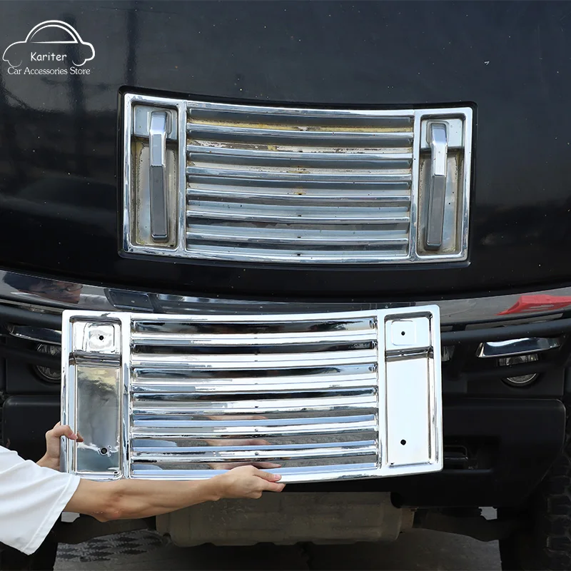 

For Hummer H2 2006-2009 ABS Silver Car Styling Hood Grille Vent Decoration Cover Exterior Molding Modification Accessories