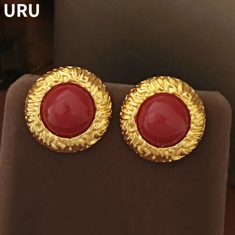 

Modern Jewelry 925 Silver Needle Individuality Resin Earrings Simple Vintage For Women 2023 Trend New Elegant Ear Accessories