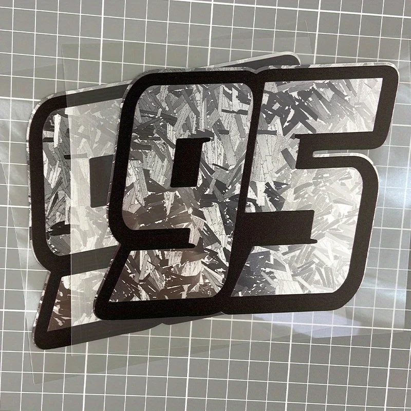 1PC Holographic Carbon and Silvery Number 95 Motorcycle Stickers Waterproof Vinyl for Motorbike Fuel Tank Scooter Car Window