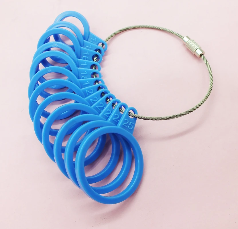 

Wholesale 10pcs Arab 14MM-25MM standard plastic ring sizer/ ring gauges