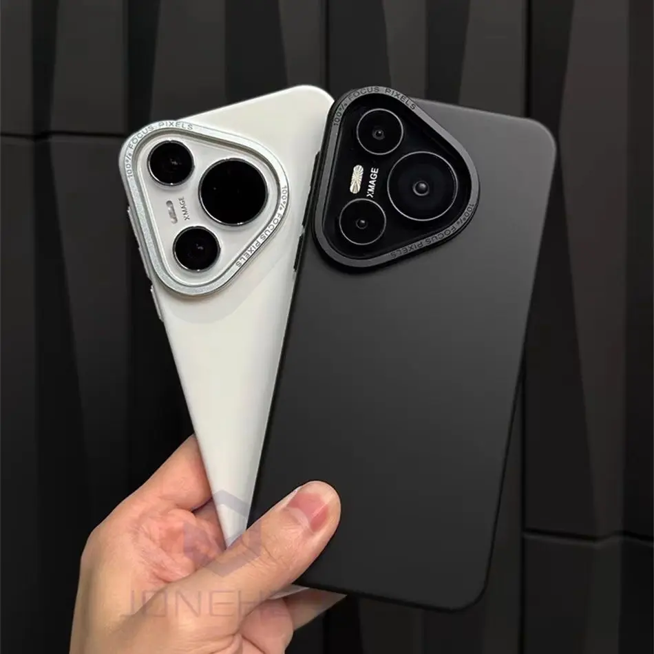 Sleek Matte Solid Color Shockproof Case with Alloy Lens Frame