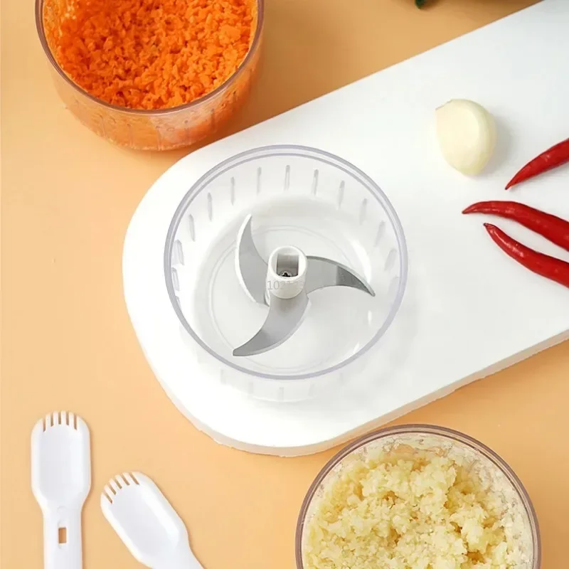 Mini Manual Pulling Crushing Kitchen Accessories Multi-Function Hand Pull Garlic Press Masher Household Durable Grinder