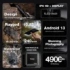 American Version AGM H6 Rugged Smartphone 8GB+256GB,50MP Camera, 90Hz FHD+, Waterproof/Shockproof - Endurance Battery 2