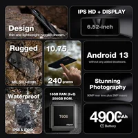 American Version AGM H6 Rugged Smartphone 8GB+256GB,50MP Camera, 90Hz FHD+, Waterproof/Shockproof - Endurance Battery 2