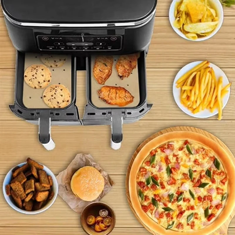 100 Fogli Di Carta Forno Rotonda Per Friggitrice Ad Aria, 16 Cm, Antiaderente E Forata, Compatibile Con Ninja AF300EU/AF400EU
