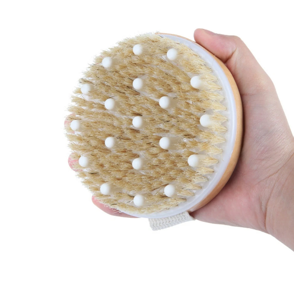 Dry Skin Body Massage Brush Natural Bristle Dead Skin Remover Anti Cellulite Exfoliates Blood Circulation Massage Tools 6