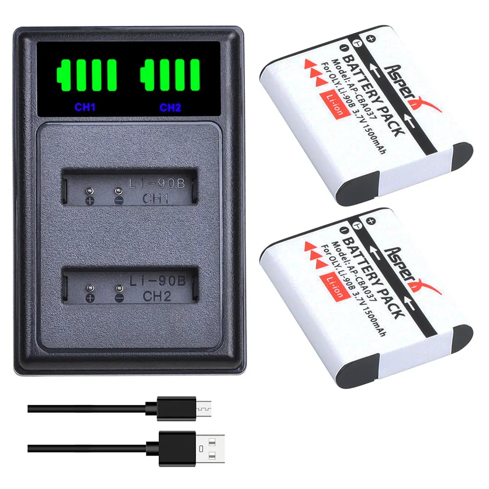 Li-90B Li 90B Li-92B Batteria Li90B + Caricabatterie Per Olympus Tough Tg-6 Tg-5 Tg-Tracker Sh-1 Sh-2 Sp-100 Ihs Tough Tg-1 Tg-2