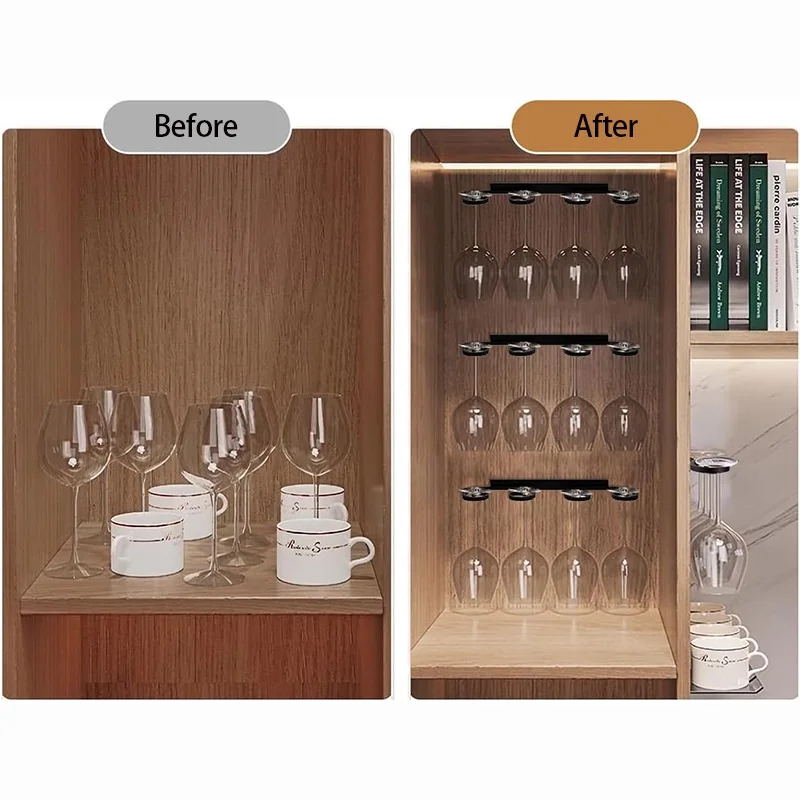 Ubuy Under Shelf Stemware Rack In Cupboard Wine Glass Rack Buy
