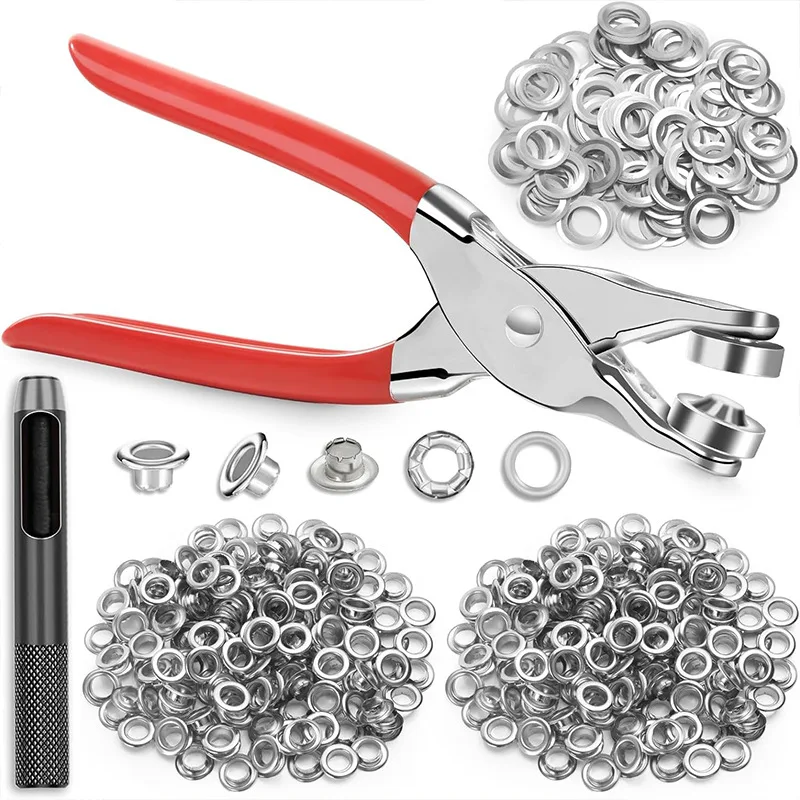 6/12mm150/320/400set Metal Eyelet and Eyelet Punch Die Tool Grommet DIY Manual Tools Kit Leather Craft Clothing Leather Belt Hat eyelet punch tool set eyelet grommet ring eyelet grommet ring kit grommet eyelet kit grommet punch tool grommet tool kit grommet tool eyelet grommet dies