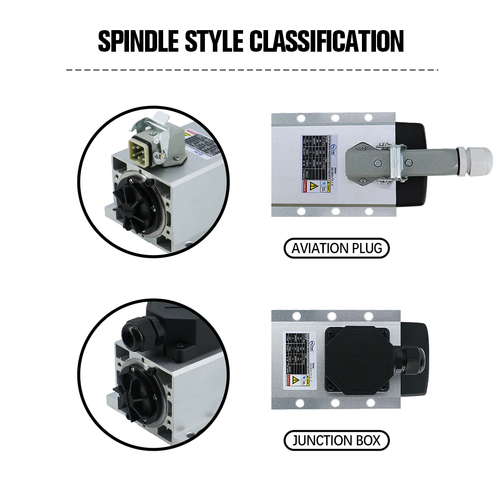 CNC Spindle 2.2kw 1.5kw 24000rpm Air Cooled Spindle Motor YL HS VFD Inverter +1 Set ER20 or ER11 Collet For CNC Milling Machine