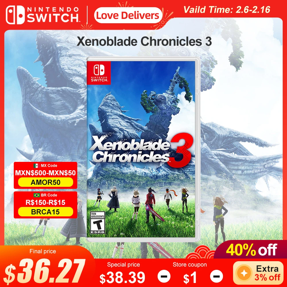 Xenoblade Chairs 3 Nintendo Switch Offerte Di Gioco 100% Ufficiale Originale Gioco Fisico Card Rpg Genere Per Switch Oled Lite