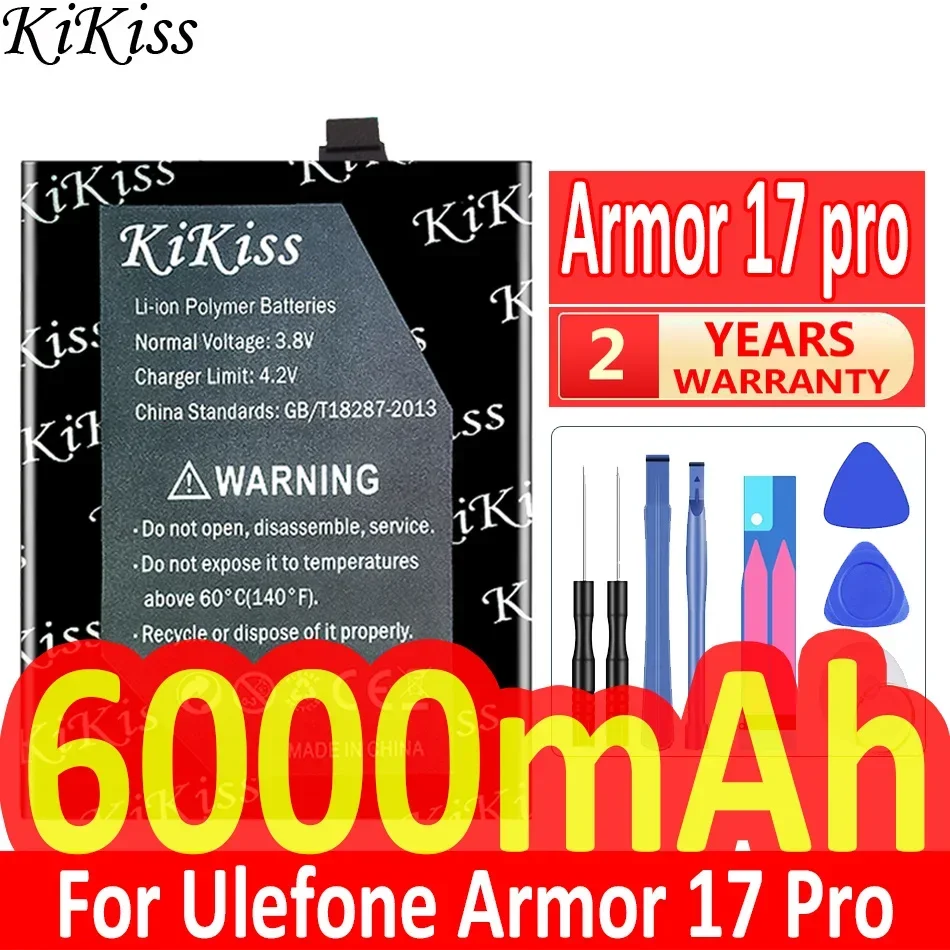 

Мощная батарея 6000 мАч KiKiss Armor 17 pro для Ulefone Armor17 Pro 17Pro