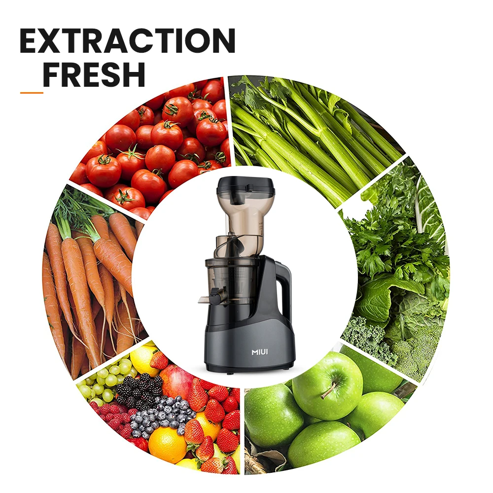 MIUI Original Juicer Commercial Juice Extractor Screw Cold Press Electric Slow Juicer Machine Flagship Easy-Clean Free 3 Filters