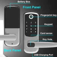TTLOCK Wifi Electronic Smart Door Lock With Biometric Fingerprint / Password /Smart Card  / Key Unlock/ USB Emergency Charger - Image 3