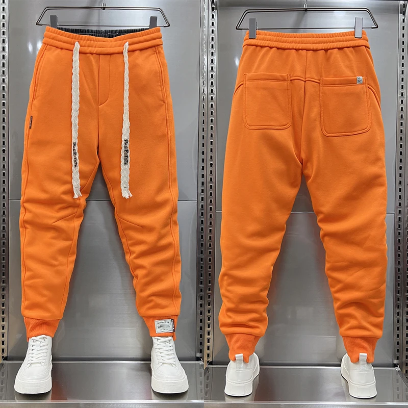 Orange Plaid Men's Joggers main image 1