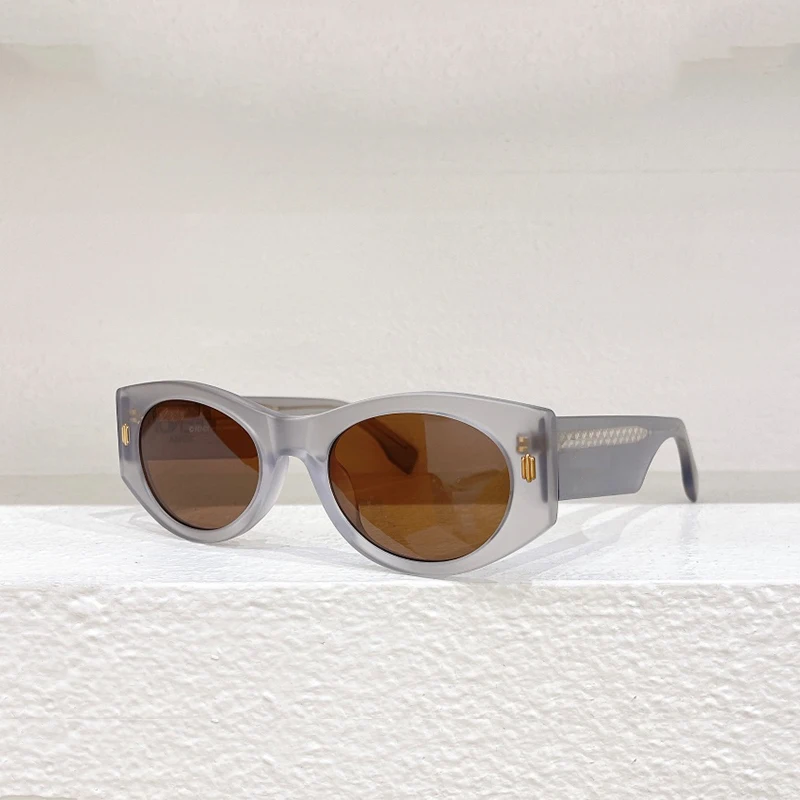 

Sunglasses Men Luxury Brand Quality Devaux Round Women's Glasses Retro UV400 Acetate Designer Eyeglasses