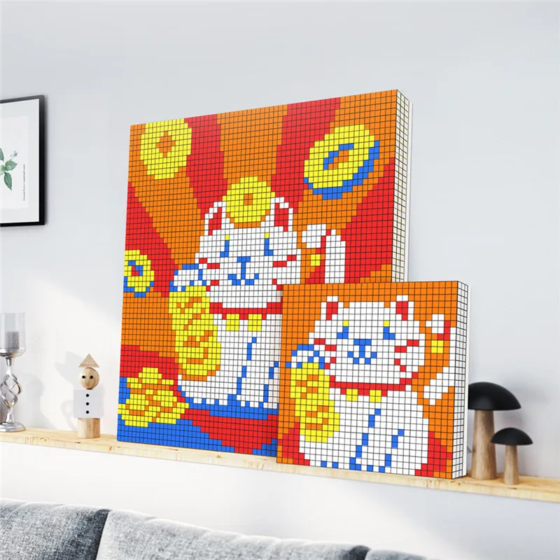 [Picube] Gan Mosaic Cubes 6x6 DIY Puzzle Magic Cube Magnetic 10x10 Creative Cube Mosaic Decorative Paintings Toys For Children 5