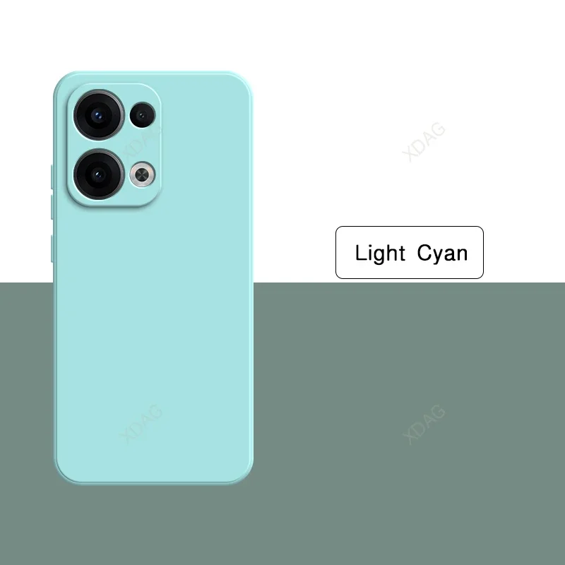 Enhanced Liquid Silicone Phone Case with Camera Protection - Basic Simple Square Design
