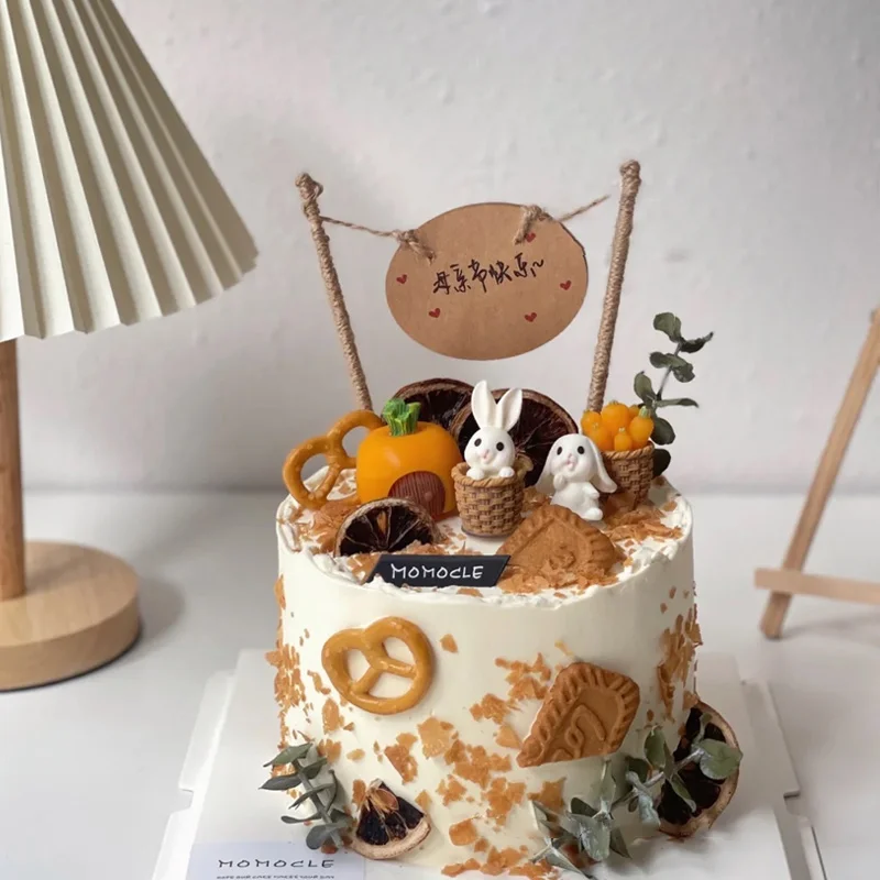 20 Figurines Lapin Décoration Gâteau - Jardin Féérique Pour Anniversaire Enfant